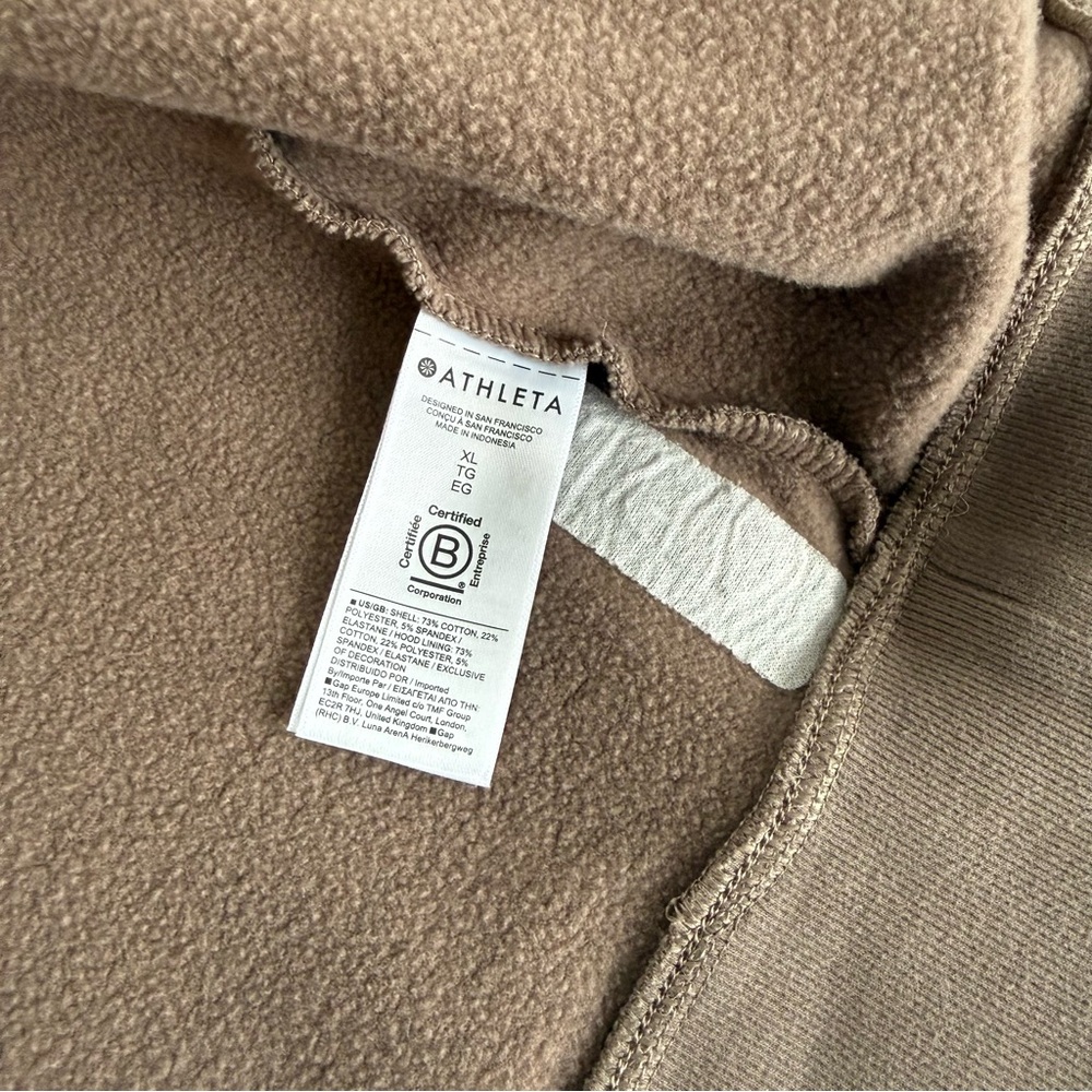 ATHLETA Forever Fleece Crop Full Zip — XL - Picture 3 of 8